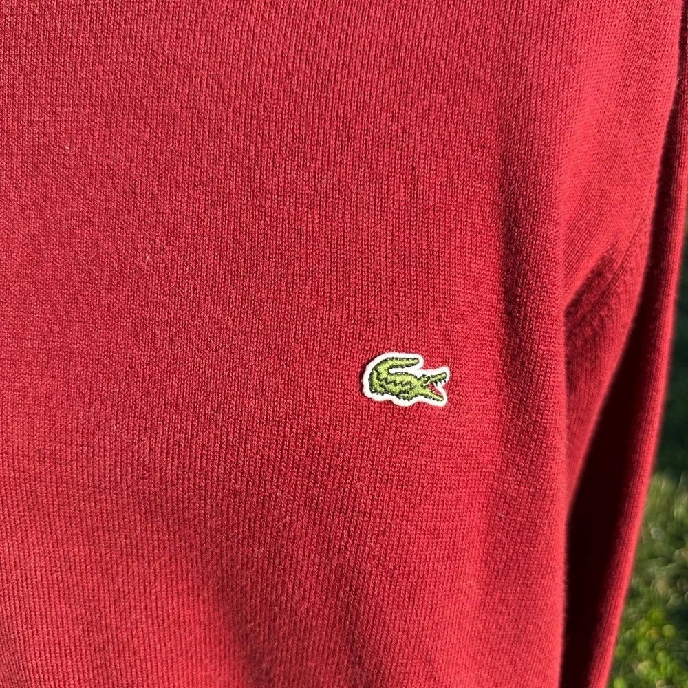 Lacoste Red Crewneck Sweater Classic Style